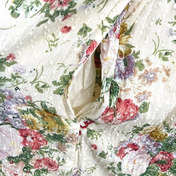 NWT LoveShackFancy Exley Dress Shining Gemstone Size 2 Floral Short Sleeve - Picture 8 of 16